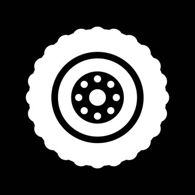 Vektör tekerlek simgesi r illüstrasyonu