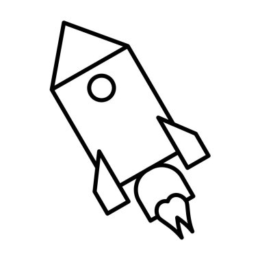 roket simgesi, vektör illüstrasyonu