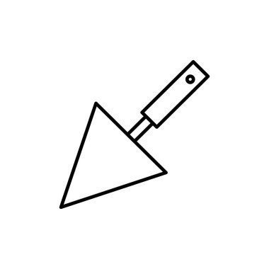 Trowel simgesi, inşa aracı, vektör illüstrasyonu