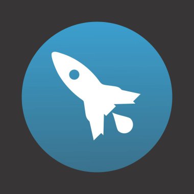 roket simgesi, vektör illüstrasyonu