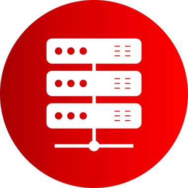  Kırmızı arkaplan üzerindeki projeniz için vektör veri simgesi 