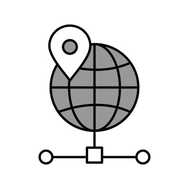 Vektör küre simgesi, grafik tasarımı