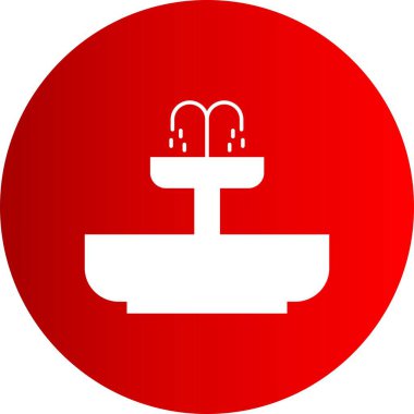 Projeniz için kırmızı arkaplanda Vektör Kaynağı simgesi