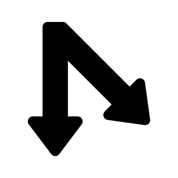 Icône Flèche Double Direction — Image vectorielle