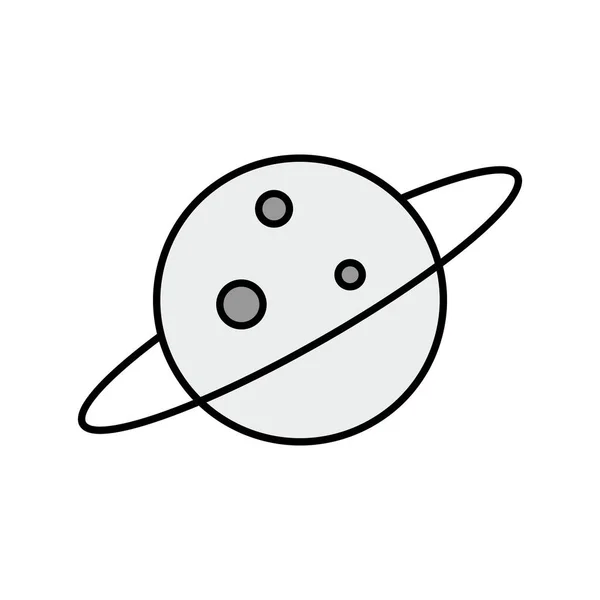 Planeta Saturno Sistema Solar Ilustração Vetorial —  Vetores de Stock