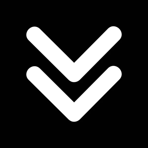 Icono Flecha Hacia Abajo Para Proyecto — Vector de stock