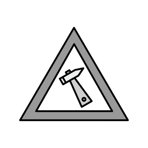 Hammer Symbol Instrument Werkzeug Vektorillustration — Stockvektor