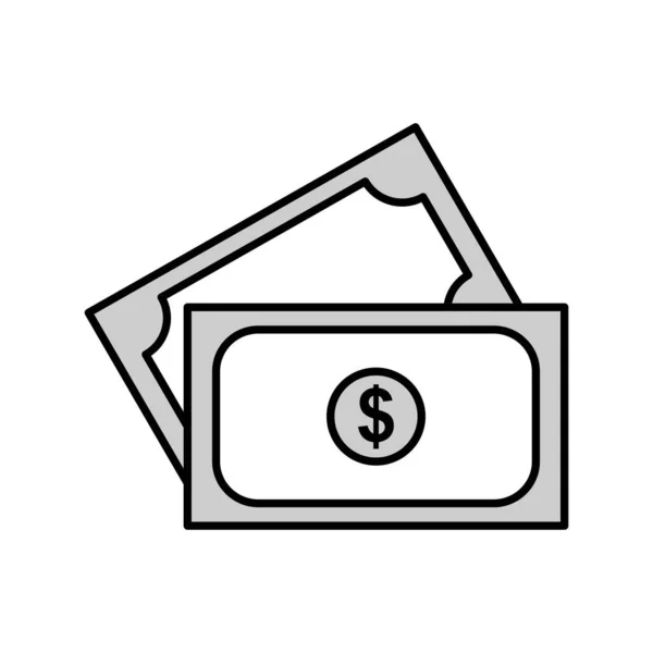 Vector Ilustración Dinero Dólares — Vector de stock