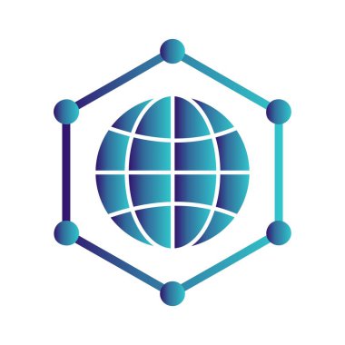 Vektör küre simgesi, grafik tasarımı