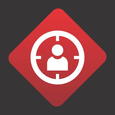 hedef hedef simgesi, basit yaratıcı tasarım, vektör illüstrasyonu