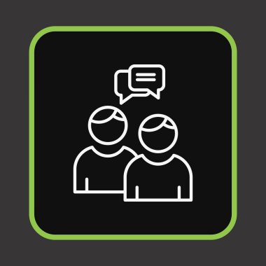 sohbet simgesi, vektör illüstrasyonu