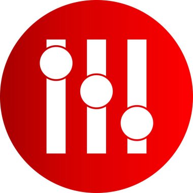 Projeniz için kırmızı arkaplanda vektör dengesi simgesi