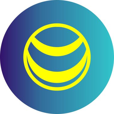  Gezegen simgesi, vektör çizimi