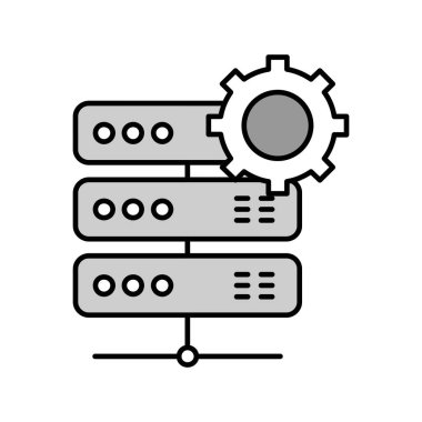 Web grafik çark simgesi, vektör illüstrasyonu 