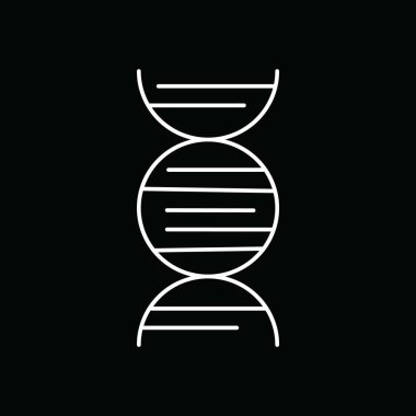DNA simgesi, web grafiği, vektör illüstrasyonu 