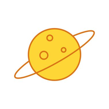 Satürn gezegeni, güneş sistemi, vektör çizimi