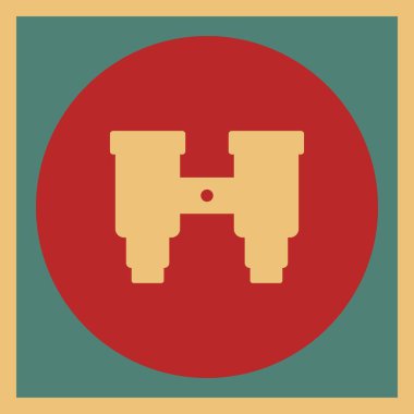 dürbün simgesi, vektör illüstrasyonu