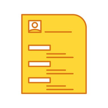 Projeniz için vektör cv simgesi