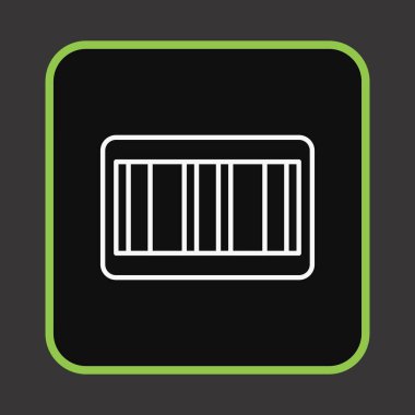 kod çubuğu simgesi, vektör illüstrasyonu