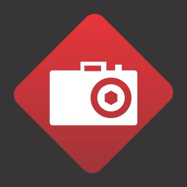 fotoğraf makinesi simgesi, vektör illüstrasyonu