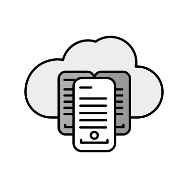  Vektör bulut simgesi yaratıcı vektör tasarım şablonu