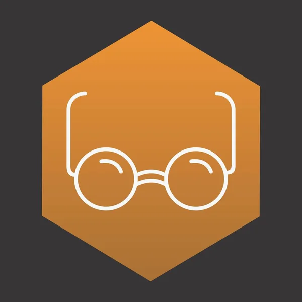 Szemüveg Ikon Egyszerű Kreatív Design Vektor Illusztráció — Stock Vector