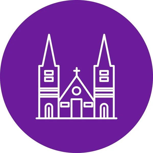 Ikona Kościoła Wektorowego Dla Twojego Projektu — Wektor stockowy