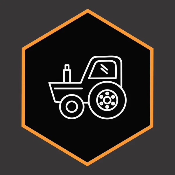 Icono Del Tractor Para Proyecto — Archivo Imágenes Vectoriales