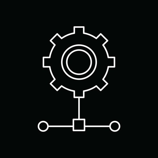 web graphic cogwheel icon, vector illustration 