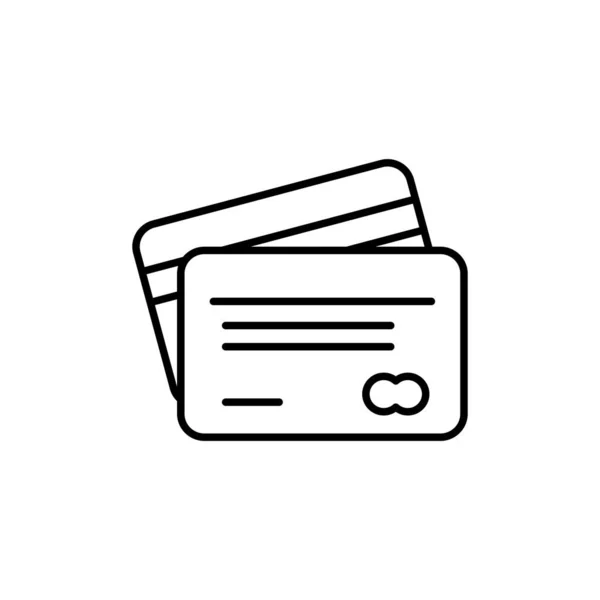 Icono Vector Tarjeta Crédito Para Proyecto — Vector de stock