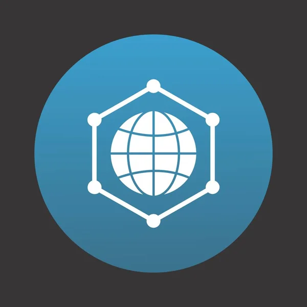 Globe Ikon Projekt — Stock Vector