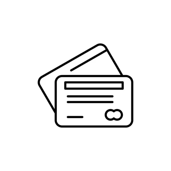 Ícone Vetor Cartão Crédito Para Seu Projeto — Vetor de Stock