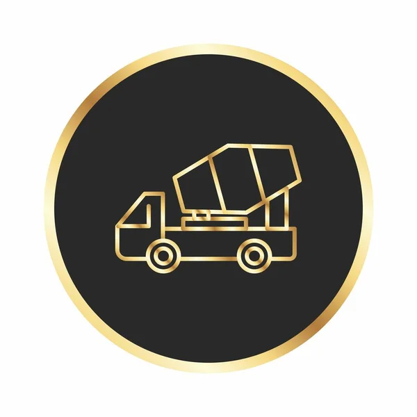 Concrete Mixer Icon Your Project — Stock Vector