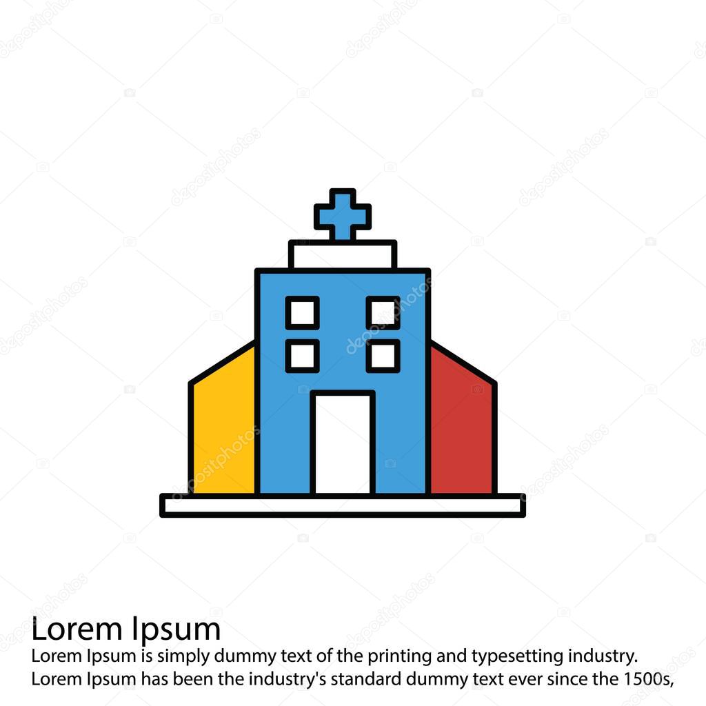 building icon, vector illustration