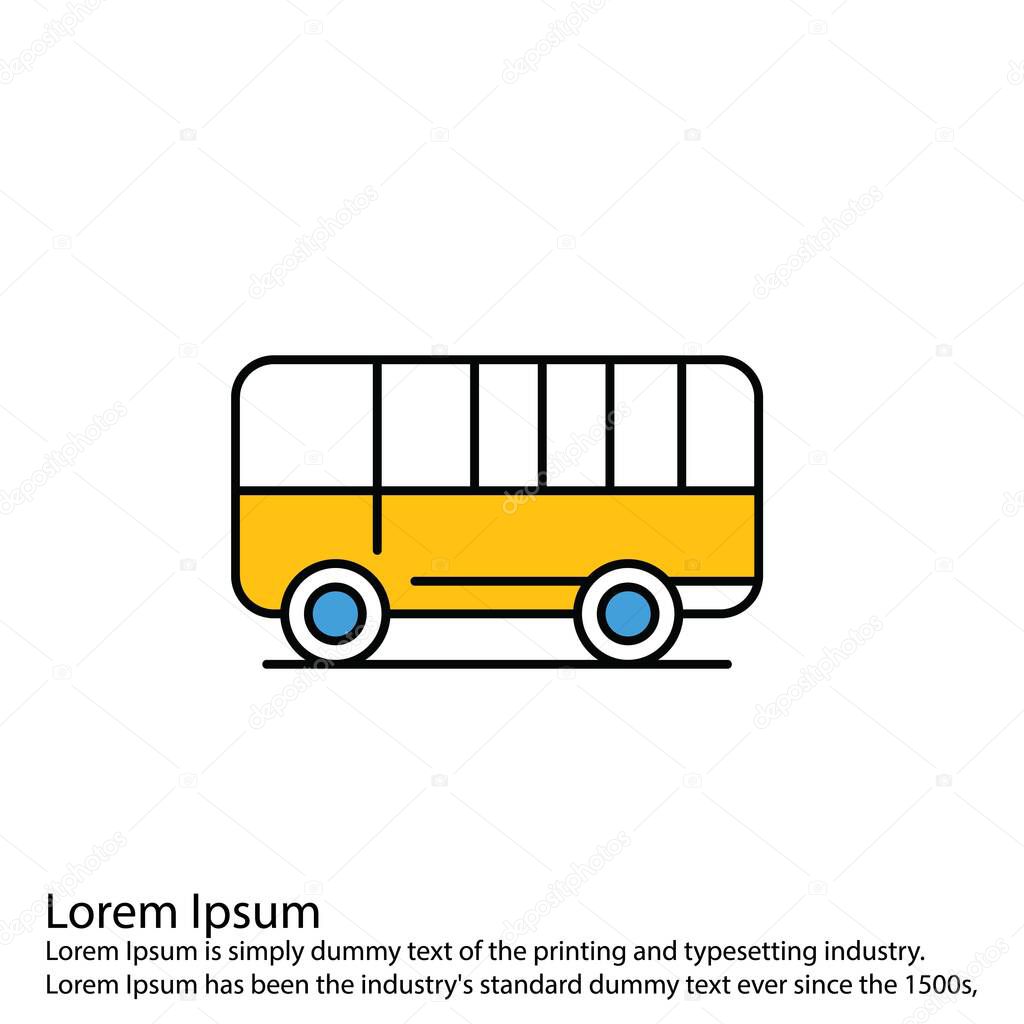 school bus icon vector illustration