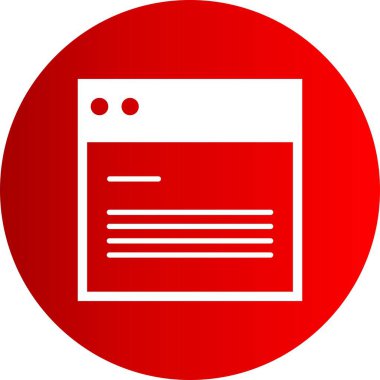 Kırmızı arkaplan üzerindeki projeniz için vektör tarayıcı simgesi 