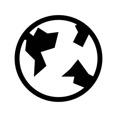 Toprak Gezegeni simgesi, vektör çizimi 