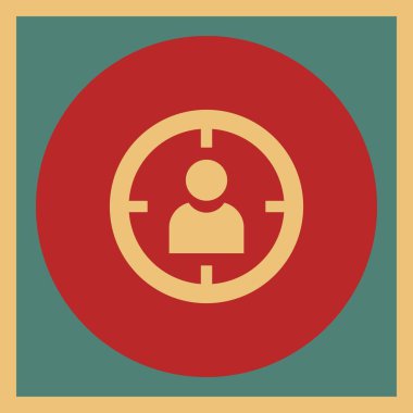 hedef hedef simgesi, basit yaratıcı tasarım, vektör illüstrasyonu