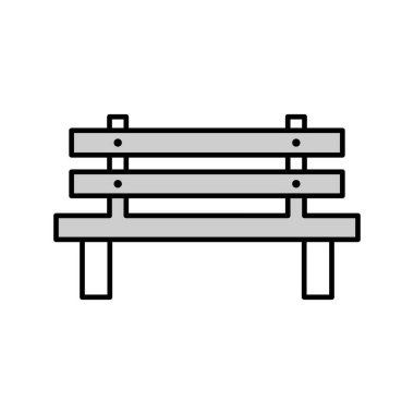  Projeniz için sade arkaplanda Vektör Bench simgesi