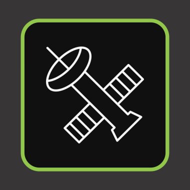 uydu simgesi, web grafiği, vektör illüstrasyonu 