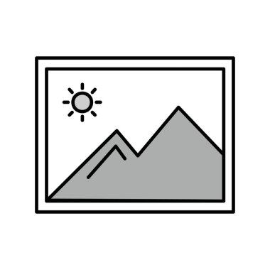 Galeri Simgesi vektör illüstrasyonu