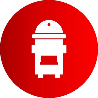  Projeniz için kırmızı arkaplanda vektör kutusu simgesi