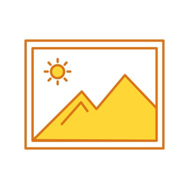 Galeri Simgesi vektör illüstrasyonu