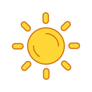  Vektör güneş simgesi illüstrasyonu