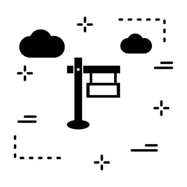 Beyaz arkaplan üzerindeki projeniz için vektör kurulu simgesi 