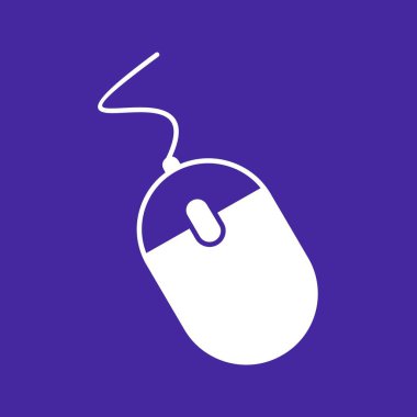 Projeniz için mavi arkaplanda vektör fare simgesi