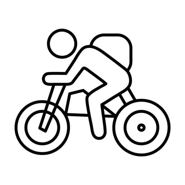 Vektor Illustration Des Fahrrads Mit Mensch Radler — Stockvektor