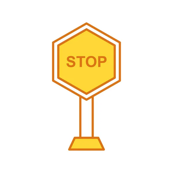 Icona Stop Vettoriale Tuo Progetto — Vettoriale Stock