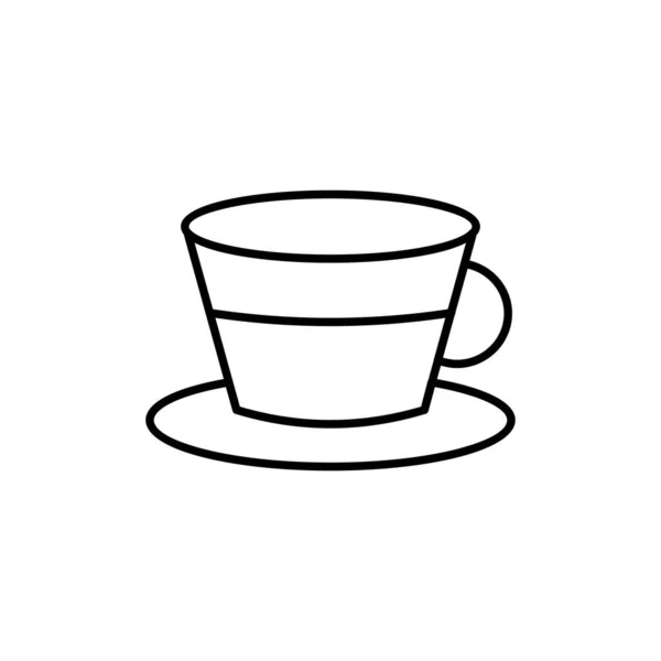 Векторная Иллюстрация Чашки Кофе Напитка — стоковый вектор