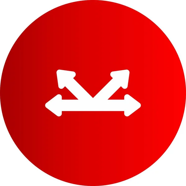 Icono Flecha Dirección Compleja Para Proyecto — Vector de stock